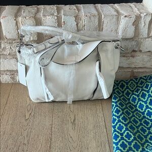 OryYANI Danielle genuine leather brand new white shoulder bag. NWT